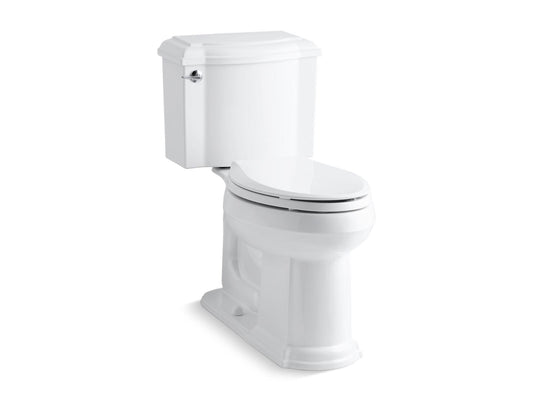 KOHLER K-3837-0 Devonshire Two-Piece Elongated Toilet, 1.28 Gpf In White