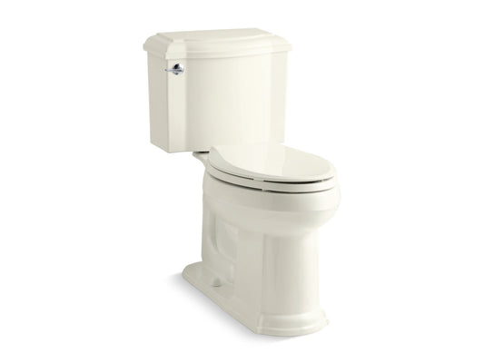 KOHLER K-3837-96 Devonshire Two-Piece Elongated Toilet, 1.28 Gpf In Biscuit