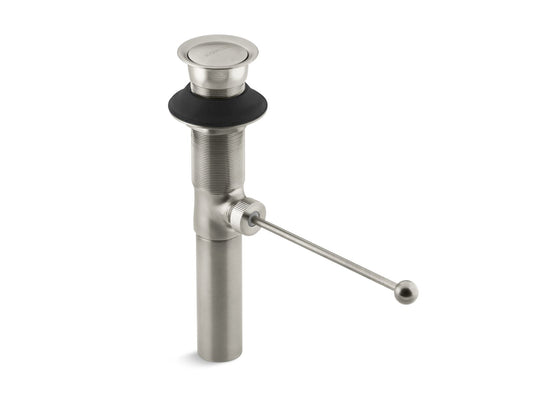 KOHLER K-7114-BN Premier pop-up drain, exposed, without overflow - Vibrant Brushed Nickel
