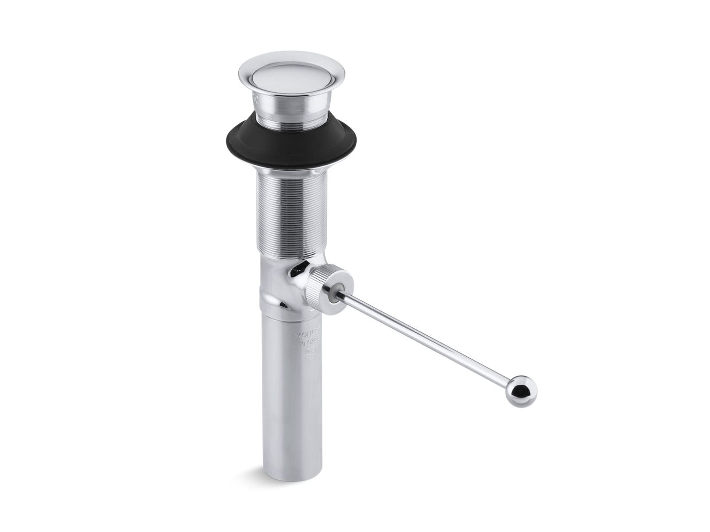 KOHLER K-7114-CP Premier pop-up drain, exposed, without overflow - Polished Chrome