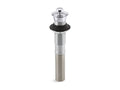 KOHLER K-7127-CP Bathroom Sink Drain With Non-Removable Metal Stopper And Without Overflow - Polished Chrome