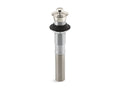 KOHLER K-7127-SN Bathroom Sink Drain With Non-Removable Metal Stopper And Without Overflow - Vibrant Polished Nickel