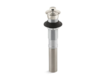 KOHLER K-7127-SN Bathroom sink drain with non-removable metal stopper and without overflow - Vibrant Polished Nickel