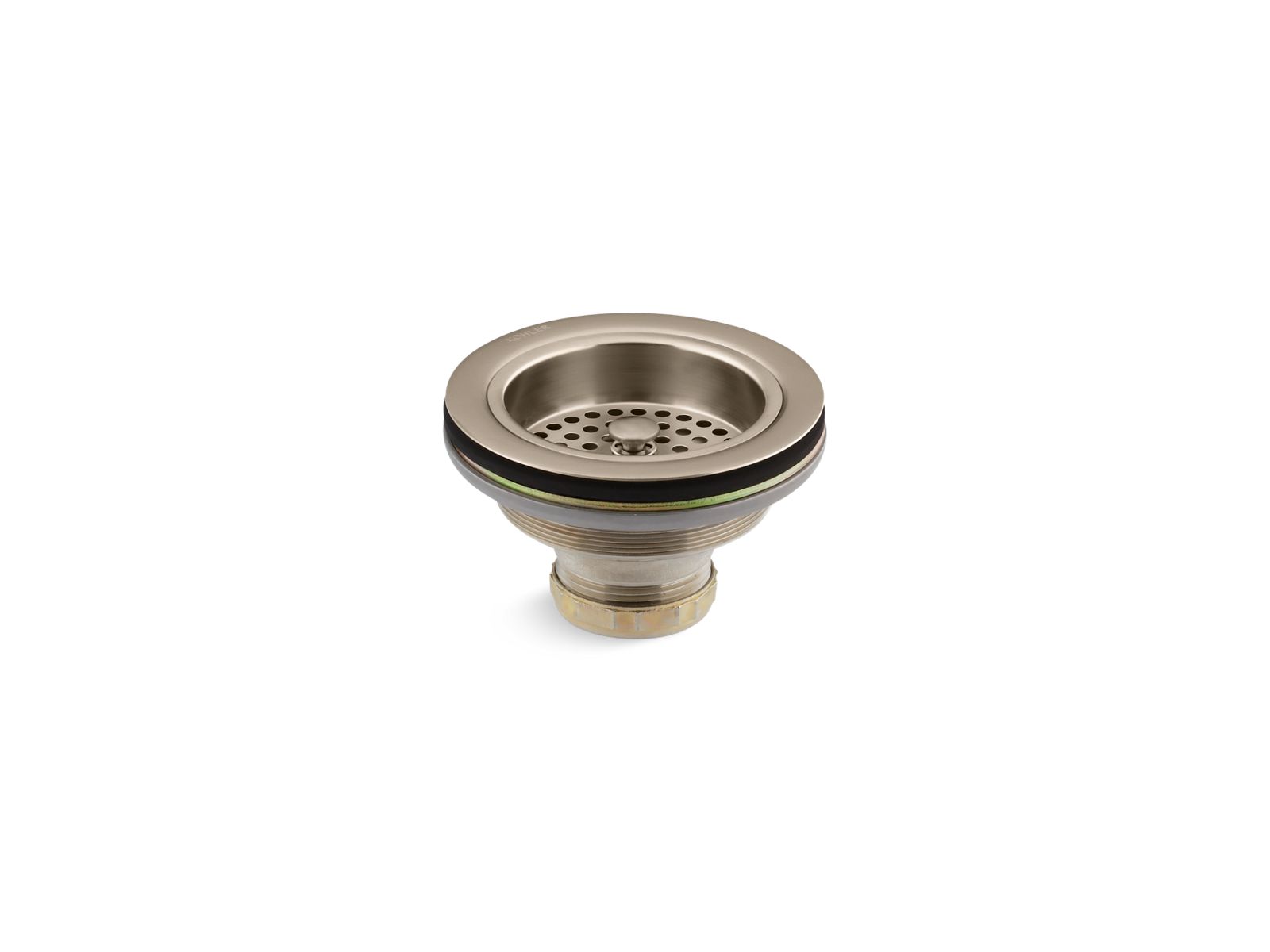 KOHLER K-8799-BV Duostrainer Sink drain and strainer basket, less tailpiece - Vibrant Brushed Bronze