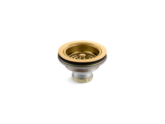 KOHLER K-8799-PB Duostrainer Sink Drain And Strainer Basket, Less Tailpiece In Vibrant Polished Brass