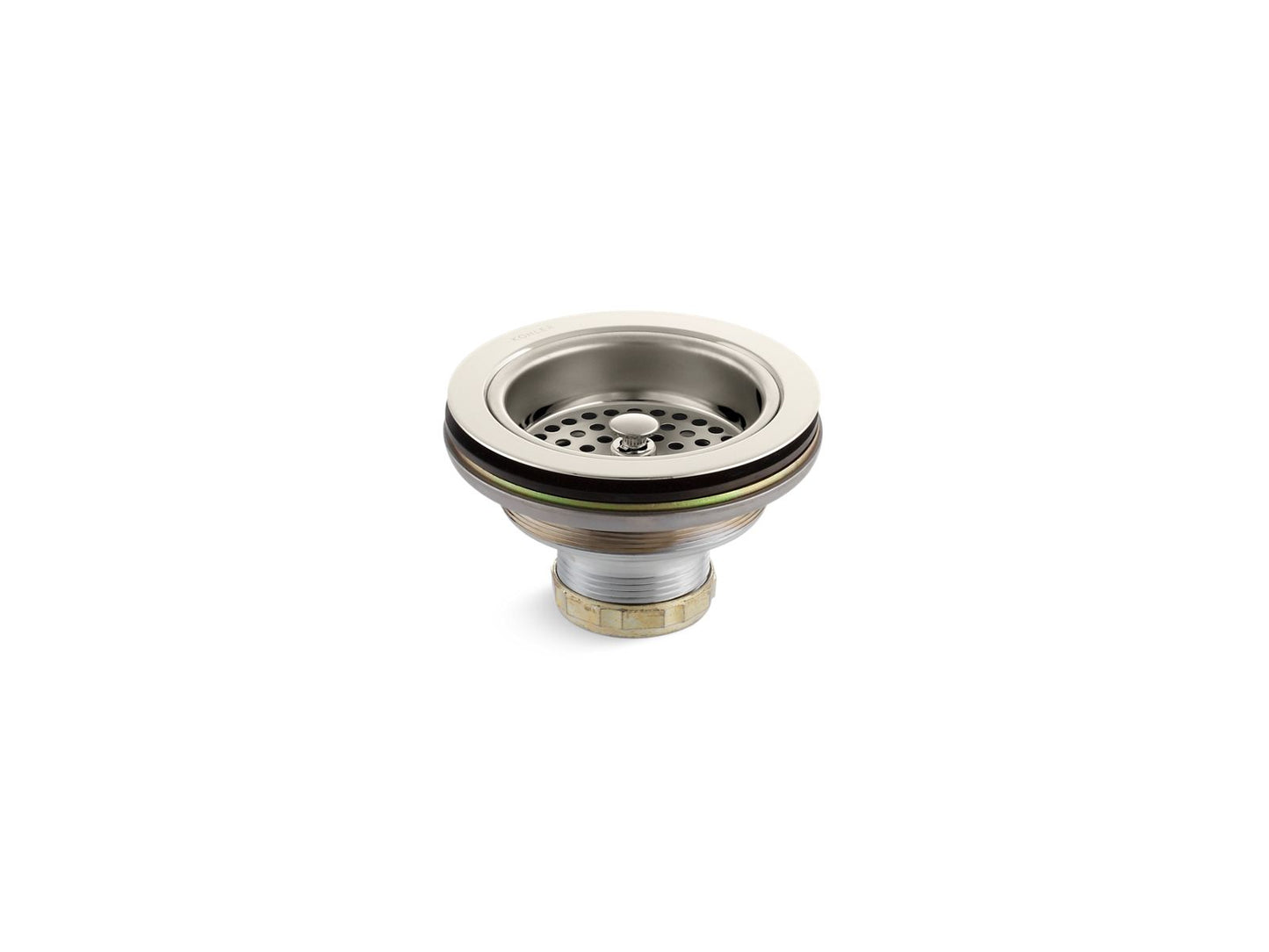 KOHLER K-8799-SN Duostrainer Sink drain and strainer basket, less tailpiece - Vibrant Polished Nickel