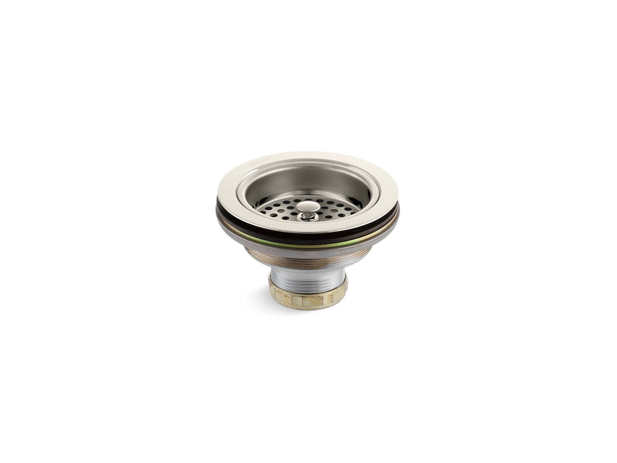 KOHLER K-8799-SN Duostrainer Sink Drain And Strainer Basket, Less Tailpiece - Vibrant Polished Nickel