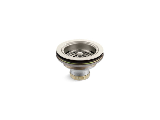 KOHLER K-8799-SN Duostrainer Sink drain and strainer basket, less tailpiece - Vibrant Polished Nickel