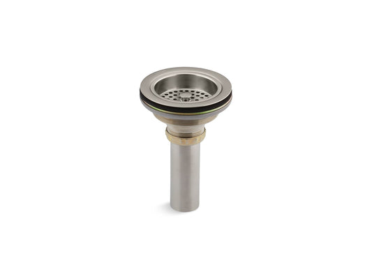 KOHLER K-8801-BN Duostrainer Sink drain and strainer with tailpiece - Vibrant Brushed Nickel