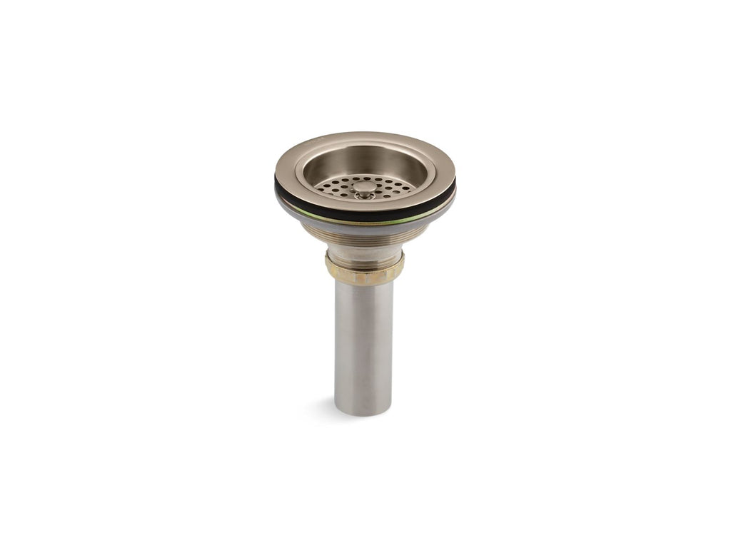 KOHLER K-8801-BV Duostrainer Sink Drain And Strainer With Tailpiece - Vibrant Brushed Bronze