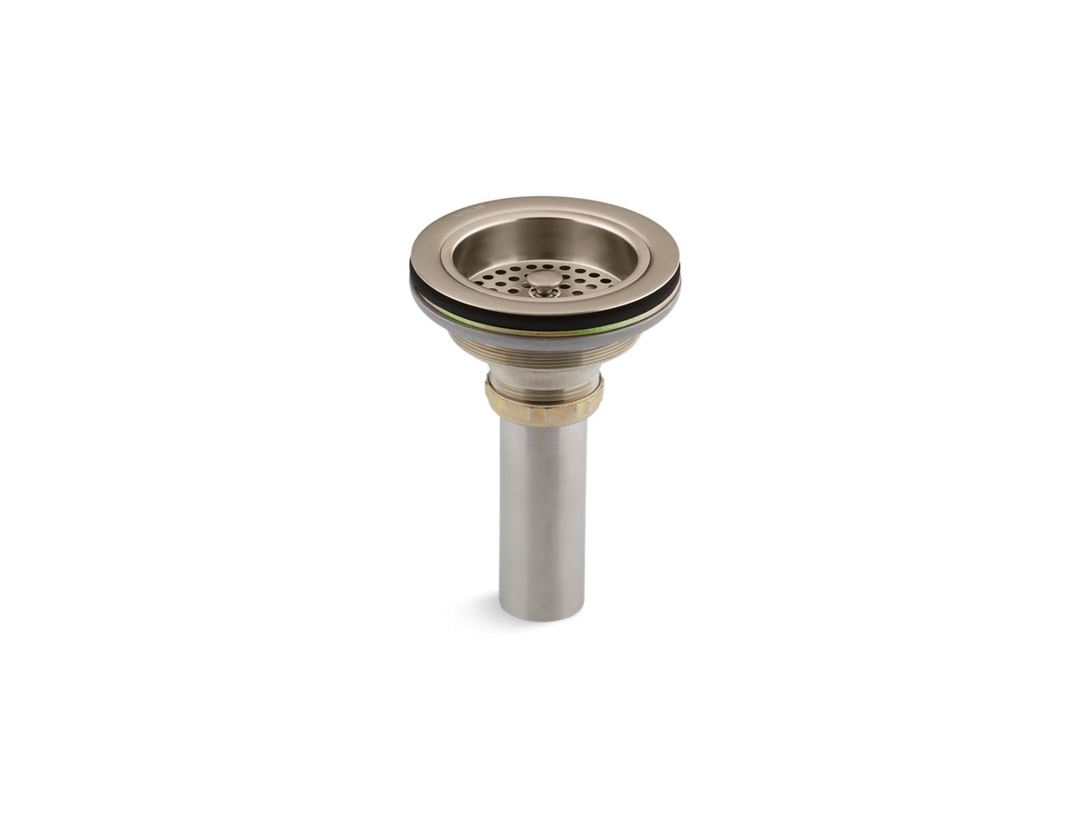 KOHLER K-8801-BV Duostrainer Sink Drain And Strainer With Tailpiece - Vibrant Brushed Bronze
