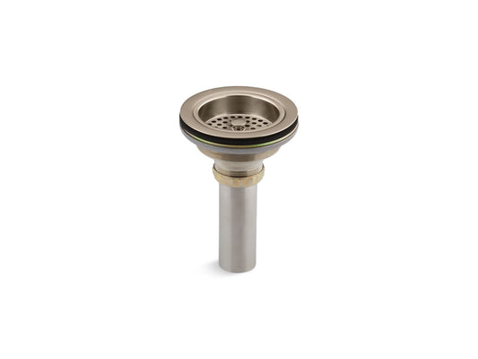 KOHLER K-8801-BV Duostrainer Sink drain and strainer with tailpiece - Vibrant Brushed Bronze