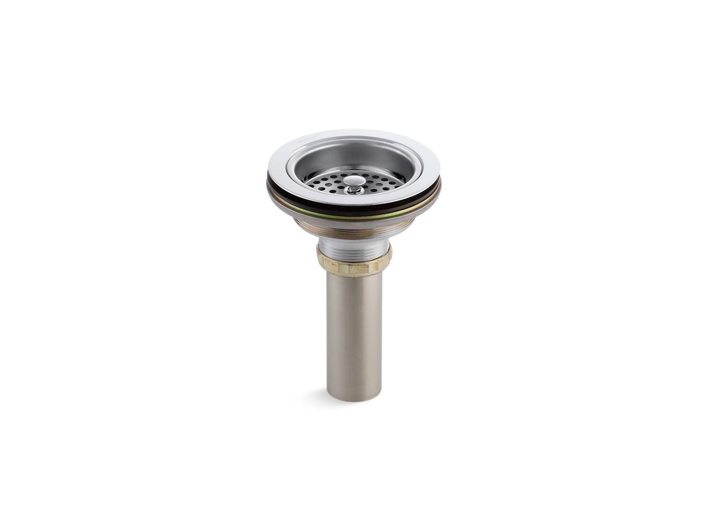 KOHLER K-8801-CP Duostrainer Sink drain and strainer with tailpiece - Polished Chrome