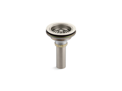 KOHLER K-8801-SN Duostrainer Sink drain and strainer with tailpiece - Vibrant Polished Nickel