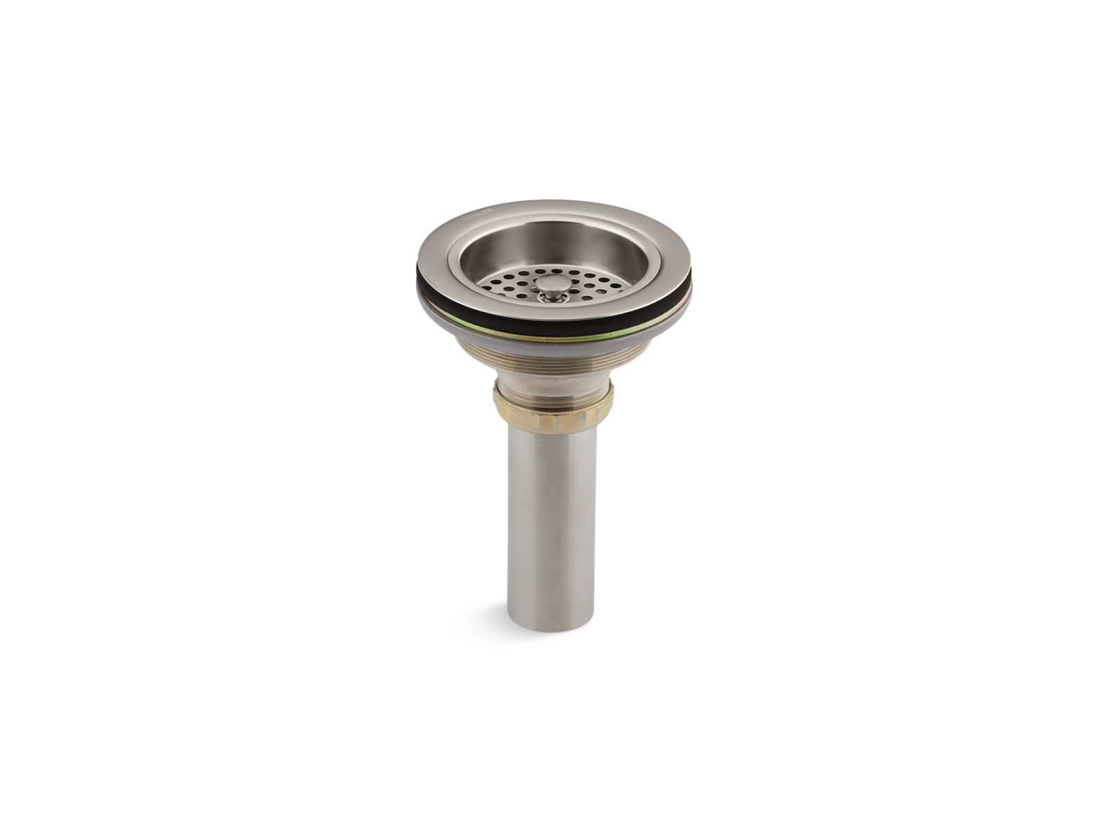 KOHLER K-8801-VS Duostrainer Sink drain and strainer with tailpiece - Vibrant Stainless