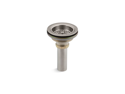 KOHLER K-8801-VS Duostrainer Sink drain and strainer with tailpiece - Vibrant Stainless