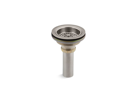 KOHLER K-8801-VS Duostrainer Sink drain and strainer with tailpiece - Vibrant Stainless