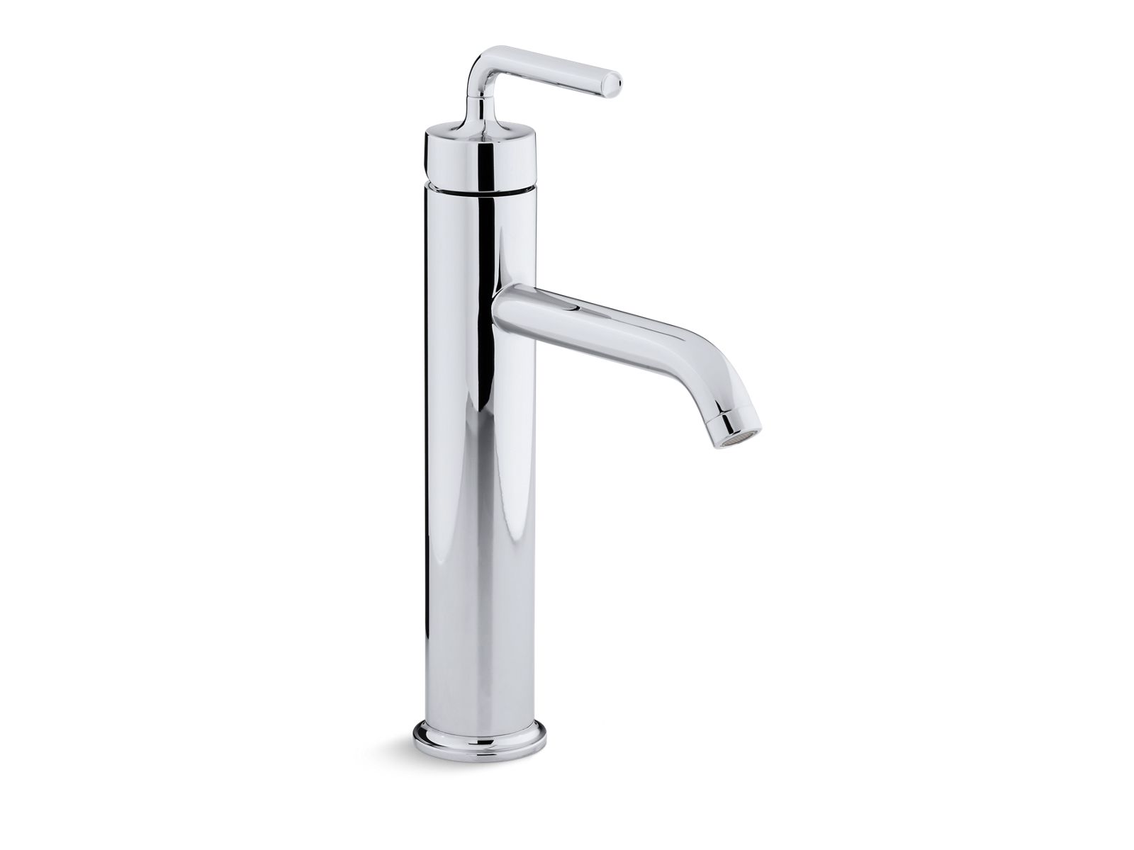 KOHLER K-14404-4A-BN Purist Tall Single-Handle Bathroom Sink Faucet With Lever Handle, 1.2 Gpm - Vibrant Brushed Nickel