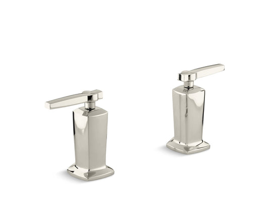 KOHLER K-T16248-4-SN Margaux Deck-Mount Bath Faucet Handle Trim With Lever Design In Vibrant Polished Nickel