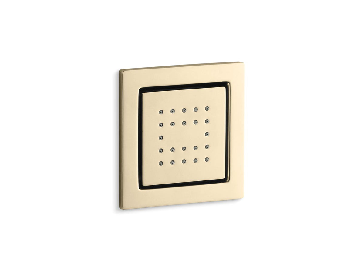 KOHLER K-8003-AF Watertile Square 22-Nozzle Single-Function Body Spray, 2.5 Gpm - Vibrant French Gold