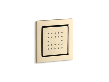 KOHLER K-8003-AF WaterTile Square 22-nozzle single-function body spray, 2.5 gpm - Vibrant French Gold