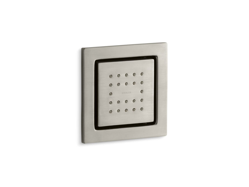 KOHLER K-8003-BN Watertile Square 22-Nozzle Single-Function Body Spray, 2.5 Gpm - Vibrant Brushed Nickel