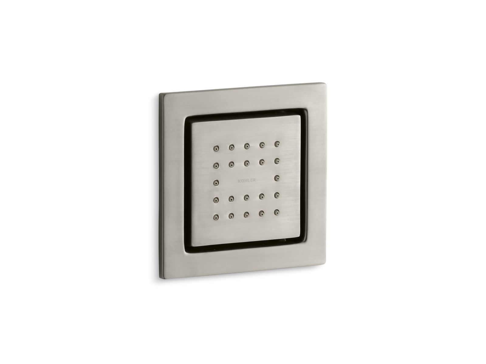 KOHLER K-8003-BN Watertile Square 22-Nozzle Single-Function Body Spray, 2.5 Gpm - Vibrant Brushed Nickel
