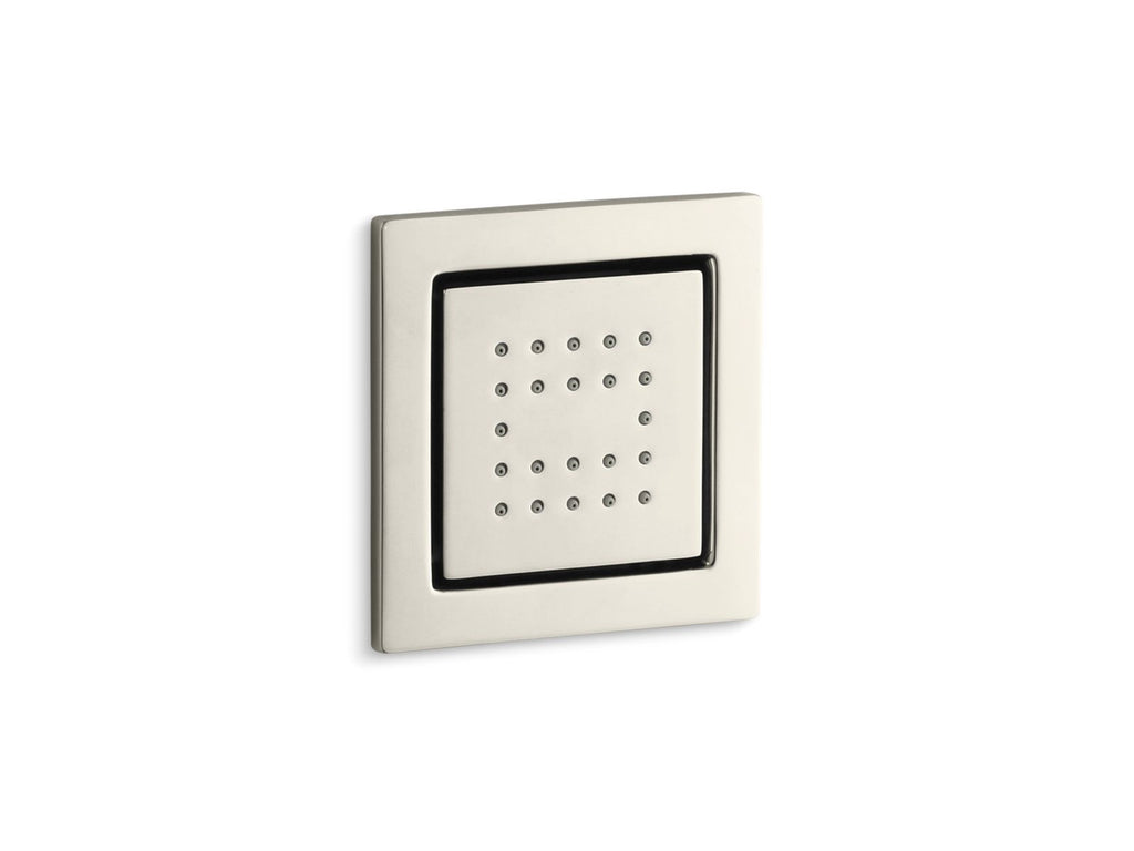 KOHLER K-8003-SN Watertile Square 22-Nozzle Single-Function Body Spray, 2.5 Gpm - Vibrant Polished Nickel