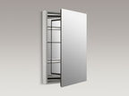 KOHLER K-2936-PG-SAA Catalan 24-1/8" W X 36-1/8" H Aluminum Single-Door Medicine Cabinet With 107 Degree Hinge - Satin Anodized Aluminum
