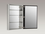 KOHLER K-2943-PG-SAA Catalan 24-1/8" W X 36-1/8" H Aluminum Single-Door Medicine Cabinet With 170 Degree Hinge - Satin Anodized Aluminum