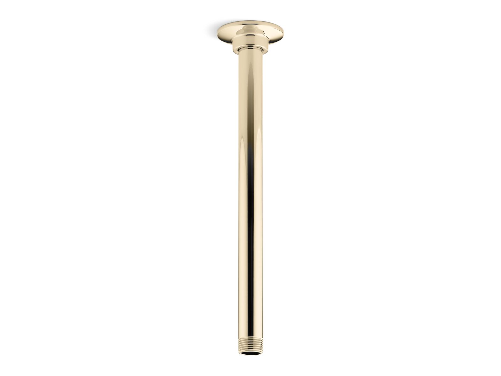 KOHLER K-7392-AF 12" Ceiling-Mount Single-Function Rainhead Arm And Flange - Vibrant French Gold