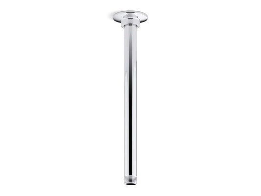 KOHLER K-7392-CP 12" Ceiling-Mount Single-Function Rainhead Arm And Flange In Polished Chrome