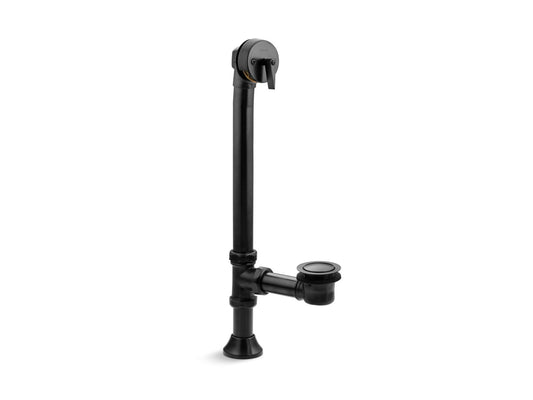 KOHLER K-7178-BKB Iron Works Decorative 1-1/2" Adjustable Pop-Up Bath Drain For 5' Whirlpool With Tailpiece In Brushed Black