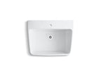 KOHLER K-12793-0 Hollister 28" X 22" Bracket-Mount Utility Sink With Single Faucet Hole - White