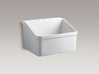 KOHLER K-12794-0 Hollister 28" X 22" Bracket-Mount Utility Sink With 8" Widespread Faucet Holes - White