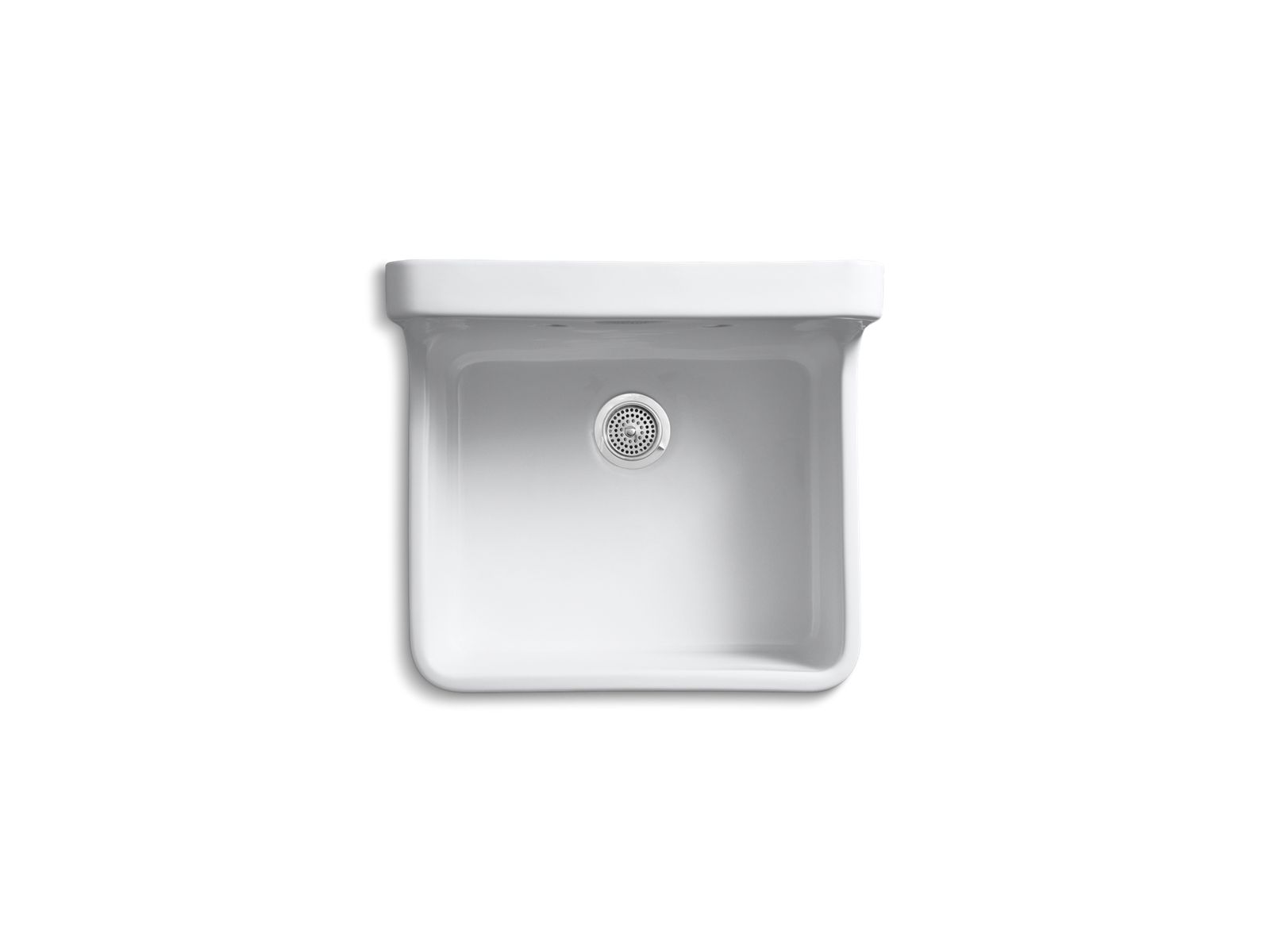 KOHLER K-12701-0 Gilford 24" Top-/Wall-Mount Single-Bowl Farmhouse Kitchen Sink - White