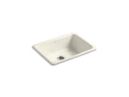 KOHLER K-6585-96 Iron/Tones 24-1/4" Top-/Undermount Single-Bowl Bar Sink - Biscuit