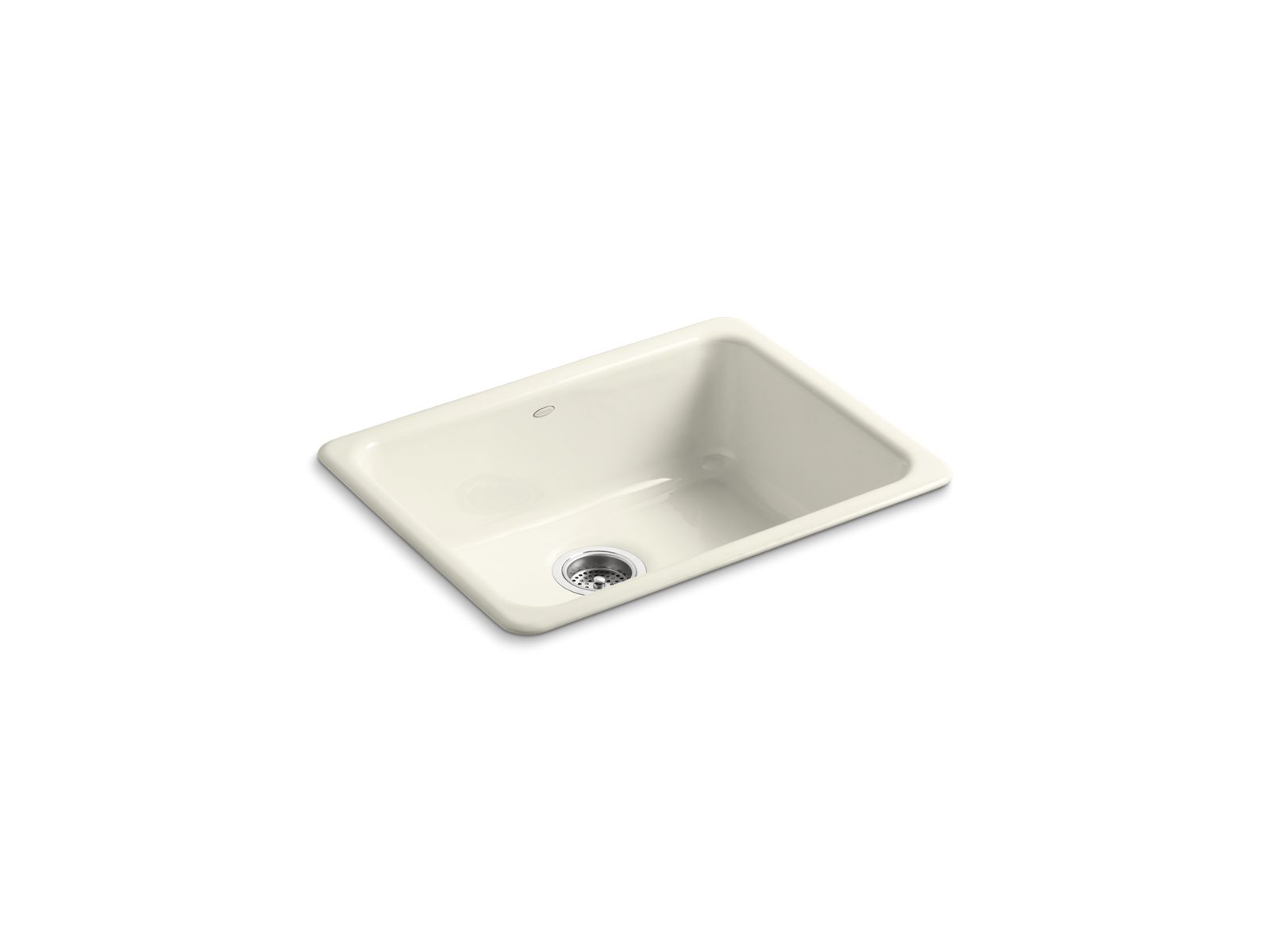 KOHLER K-6585-96 Iron/Tones 24-1/4" Top-/Undermount Single-Bowl Bar Sink - Biscuit