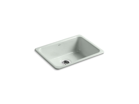 KOHLER K-6585-FF Iron/Tones 24-1/4" Top-/Undermount Single-Bowl Bar Sink In Sea Salt