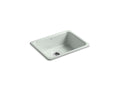 KOHLER K-6585-FF Iron/Tones 24-1/4" Top-/Undermount Single-Bowl Bar Sink - Sea Salt