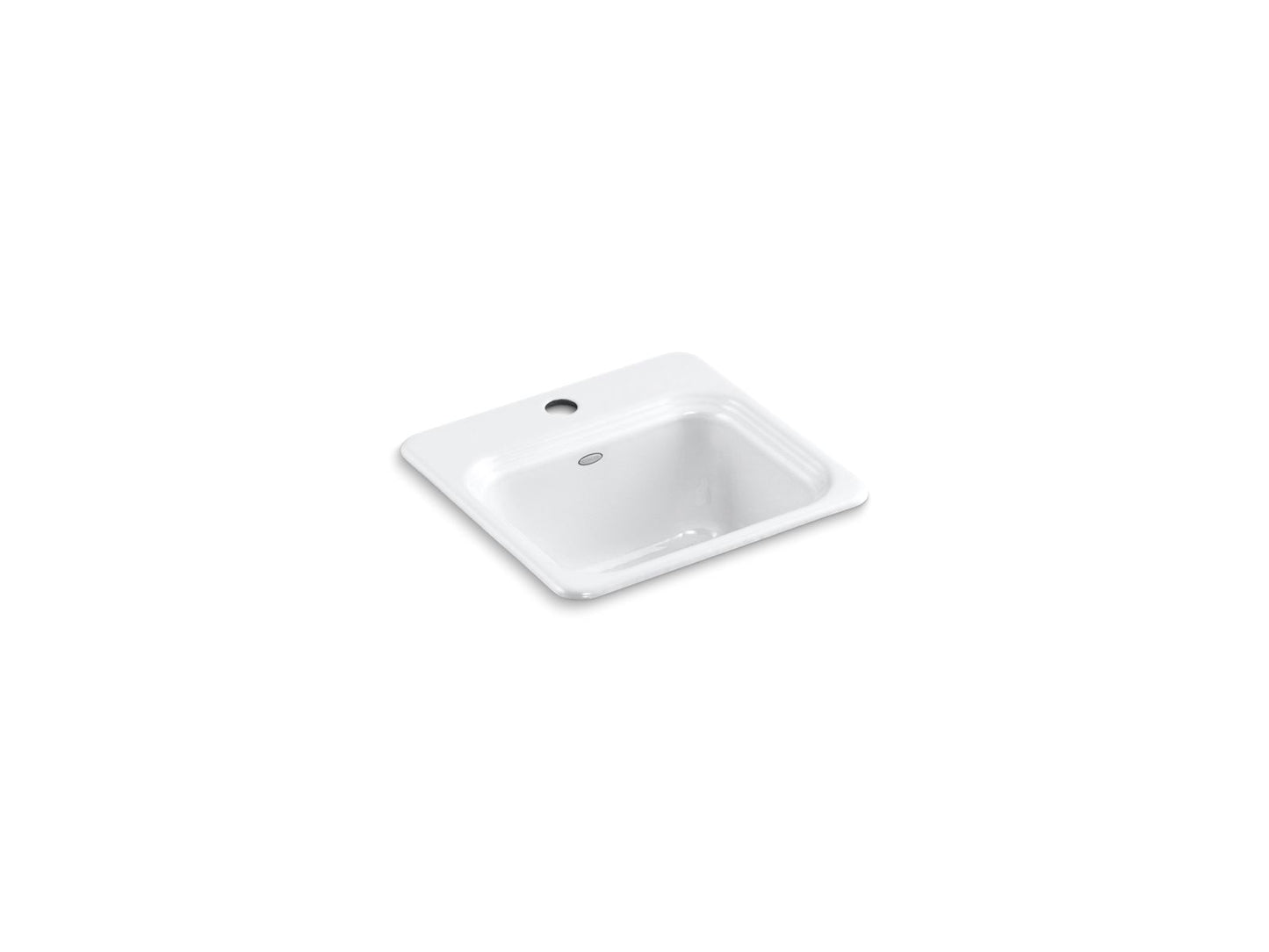 KOHLER K-6579-1-0 Northland 15" Top-Mount Single-Bowl Bar Sink In White