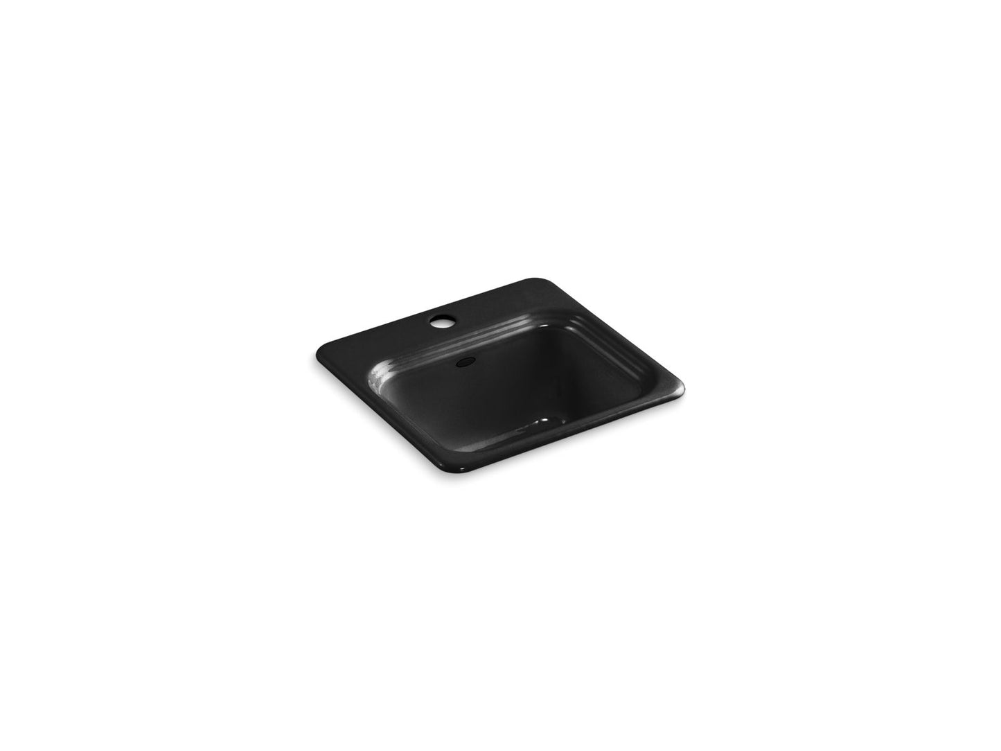 KOHLER K-6579-1-7 Northland 15" Top-Mount Single-Bowl Bar Sink In Black Black