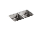 KOHLER K-3350-NA Undertone 31-1/2" Undermount Double-Bowl Kitchen Sink - Stainless Steel