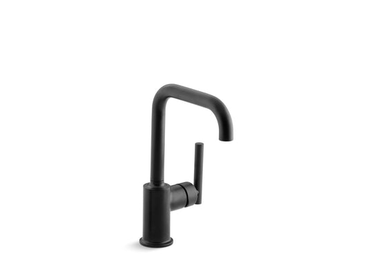 KOHLER K-7509-BL Purist Single-Handle Bar Sink Faucet In Matte Black