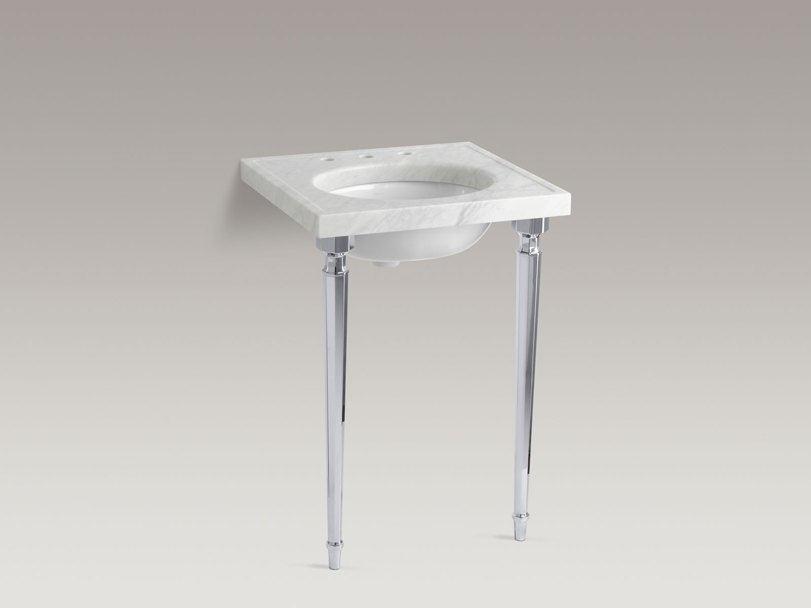KOHLER K-6839-BN Kathryn Octagonal Tapered Brass Table Legs - Vibrant Brushed Nickel
