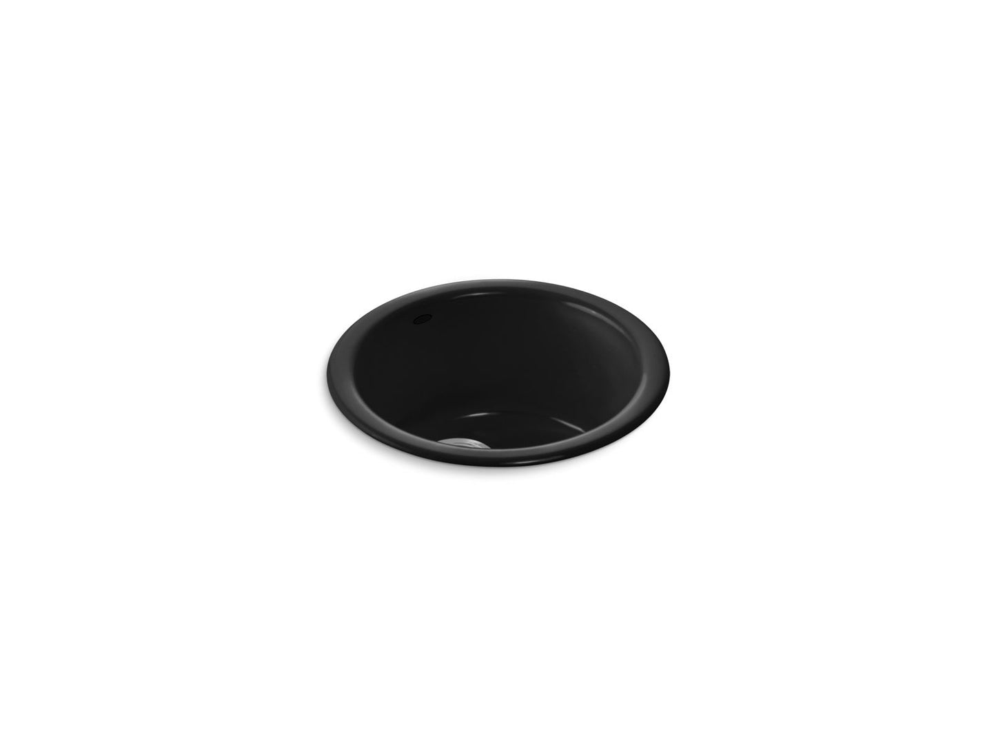 KOHLER K-6565-7 Porto Fino 18-1/2" Top-/Undermount Single-Bowl Bar Sink In Black Black