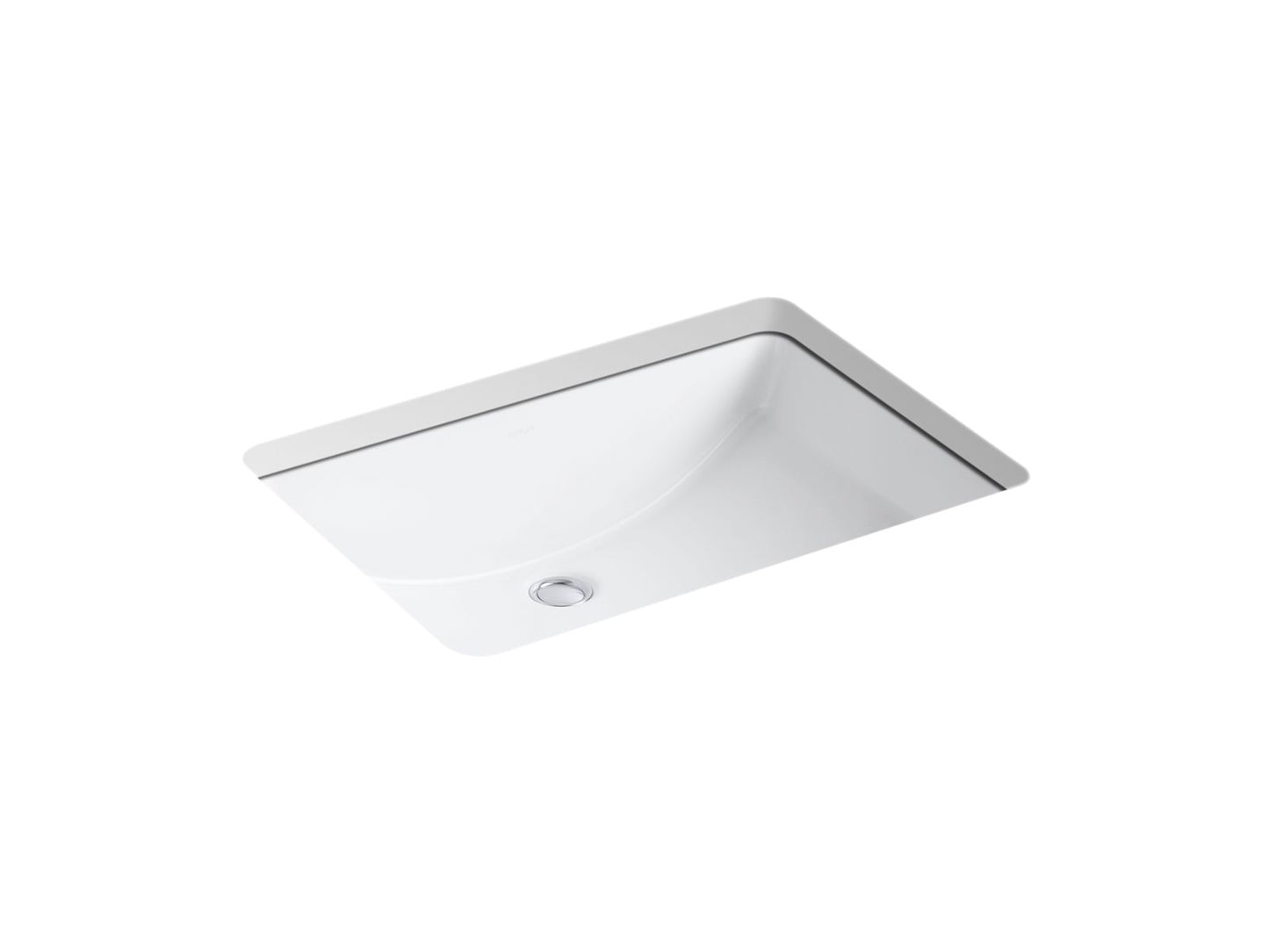 KOHLER K-2215-0 Ladena 23-1/4" Rectangular Undermount Bathroom Sink In White