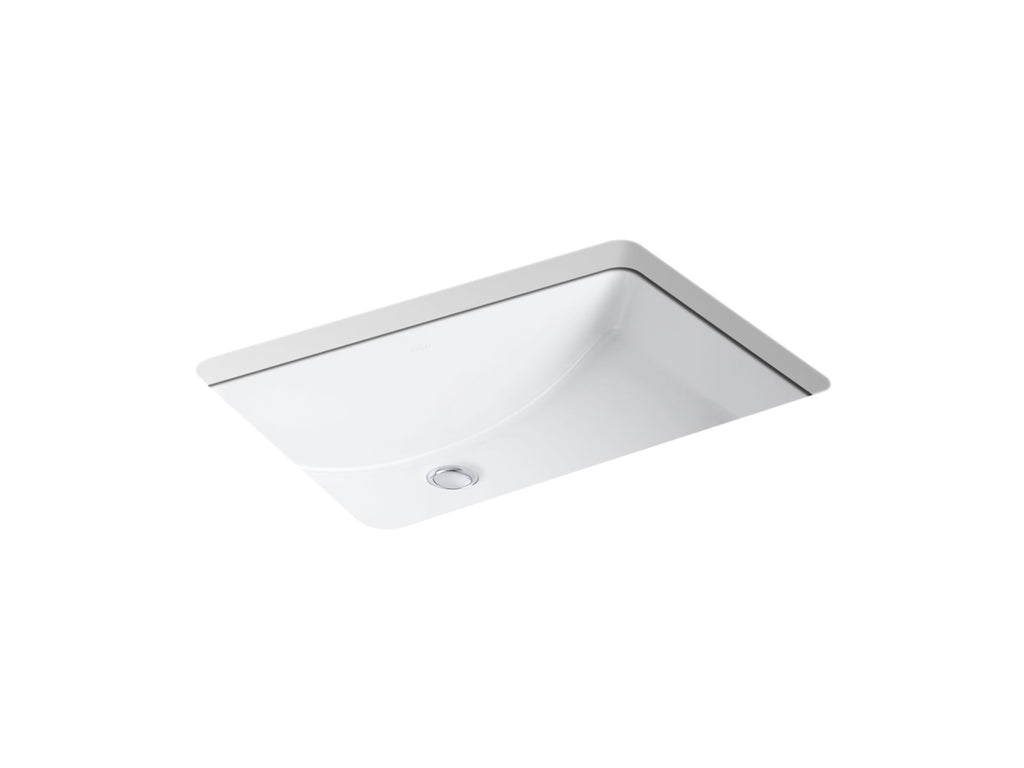 KOHLER K-2215-7 Ladena 23-1/4" Rectangular Undermount Bathroom Sink - Black Black
