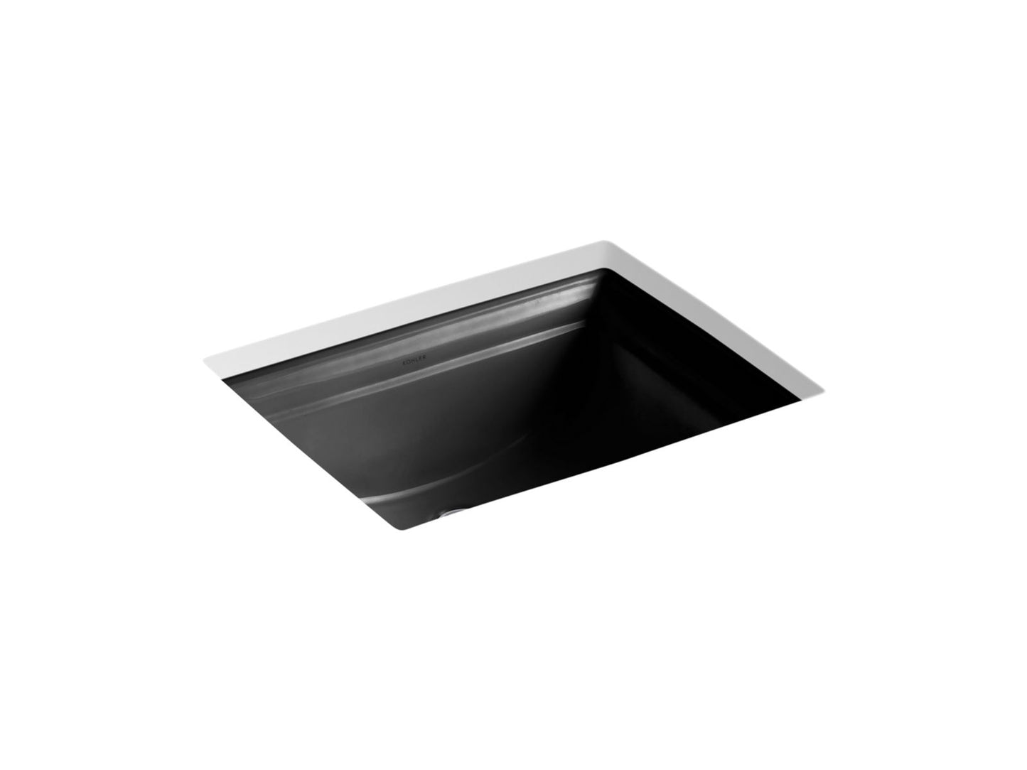 KOHLER K-2339-7 Memoirs 20" Rectangular Undermount Bathroom Sink In Black Black