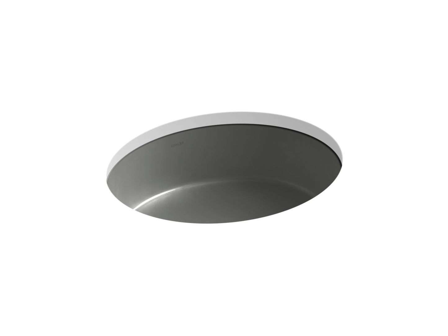 KOHLER K-2881-58 Verticyl 19-1/4" Oval Undermount Bathroom Sink In Thunder Grey